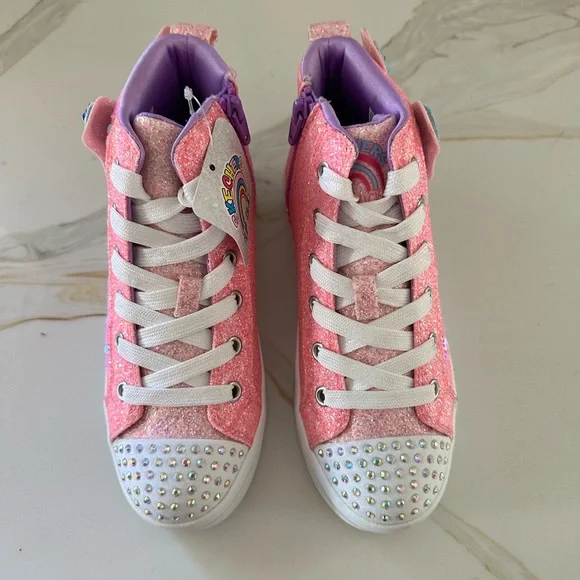 NWT- Glitter Sketchers Flip Kicks- Girls size 1.5 never worn - Picture 2 of 3
